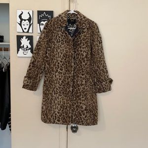 EUC, no flaws, J.Crew Leopard print coat, size 00. Brushed wool.